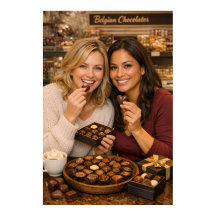 Varm belgisk Praline Cafe Delight Affisch