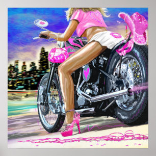 VARM BIKERCHICK POSTER