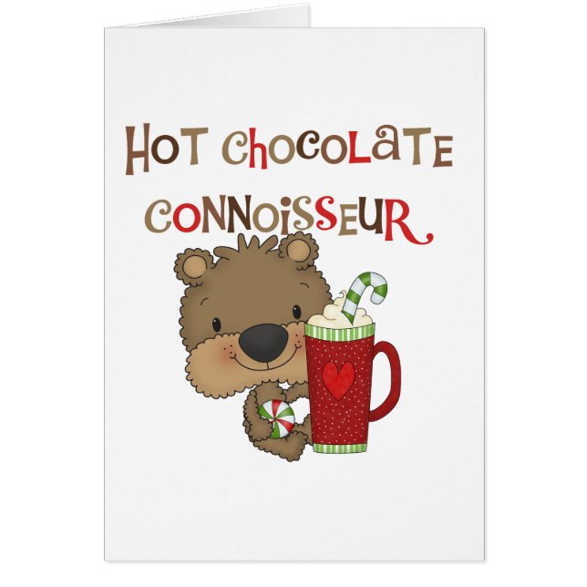 Varm björn för chokladConnoisseurpojke Hälsningskort (Framsidan)