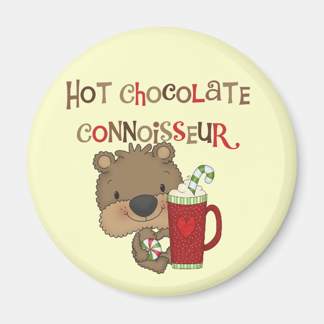 Varm björn för chokladConnoisseurpojke Magnet (Framsidan)