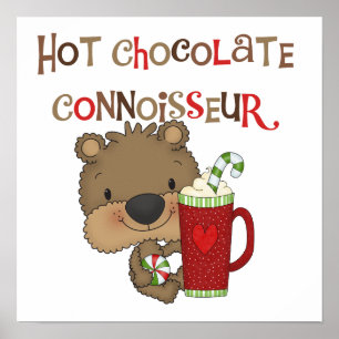 Varm björn för chokladConnoisseurpojke Poster