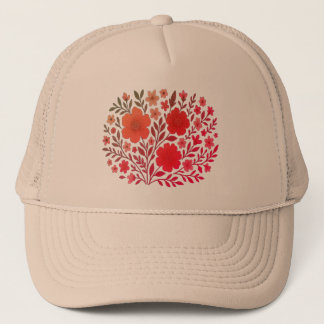 Varm Blommigt Bloom Embroiderad Stil Hat Keps