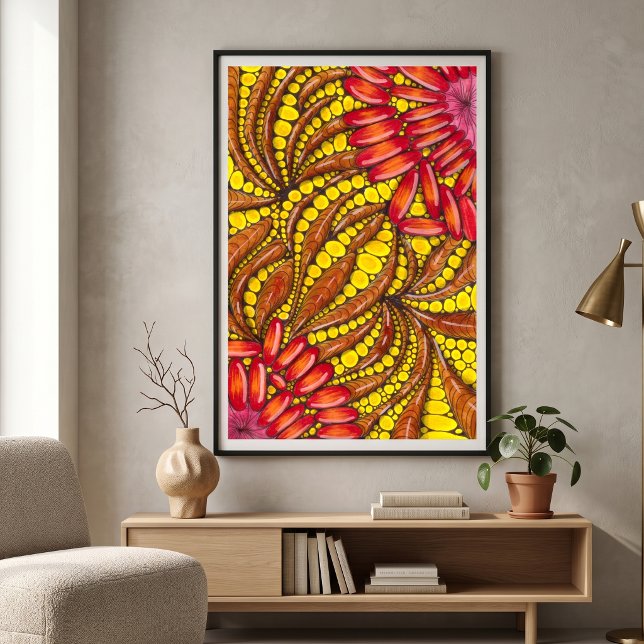 Varm Boho Organisk Abstrakt Maximalistisk Poster (Skapare uppladdad)