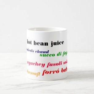 varm bönafruktsaftinternationell kaffemugg