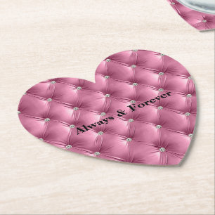 Varm Chic Mjuk Rosa Falsk Velvet Underlägg Papper