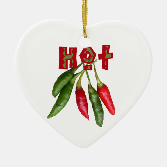 Varm CHILI Julgransprydnad Keramik (Framsidan)