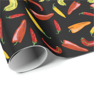 Varm Chilipeppar som slår in den pappra Presentpapper