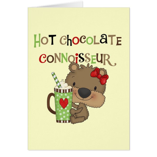 Varm ChocolateConoisseur flickabjörn OBS Kort (Framsidan)