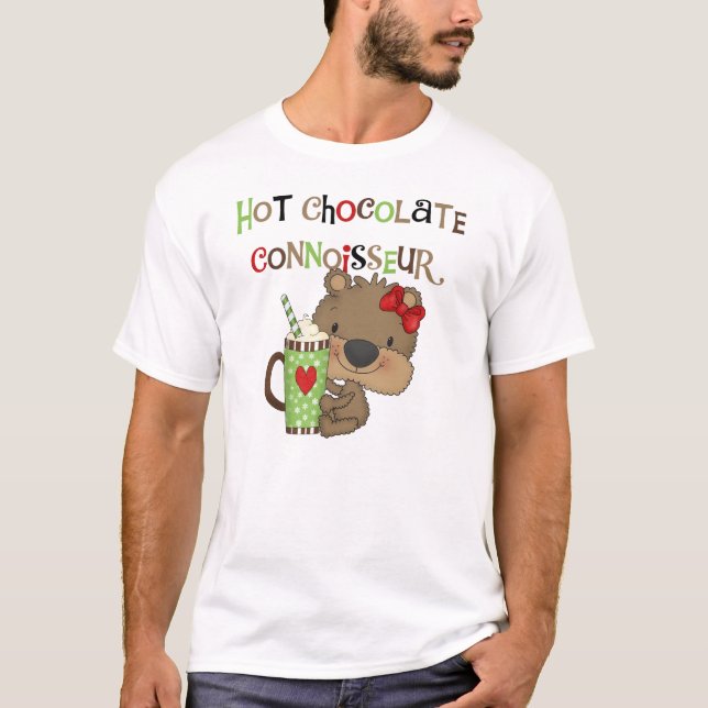 Varm ChocolateConoisseur flickabjörn T Shirt (Framsida)