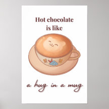 varm choklad är en kram i en mugg