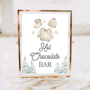 Varm Choklad Bar Kakao Baby Det Är Kallt Utomhus Poster