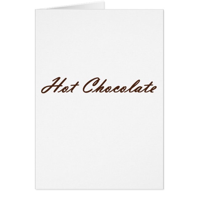 Varm choklad hälsningskort (Framsidan)