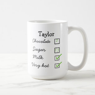 Varm choklad/hoade den personliga preferensmuggen kaffemugg