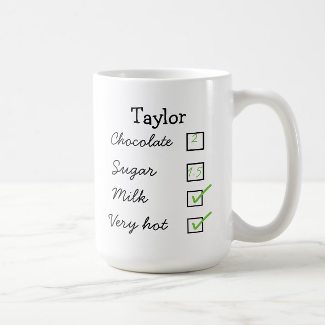 Varm choklad/hoade den personliga preferensmuggen kaffemugg (Höger)