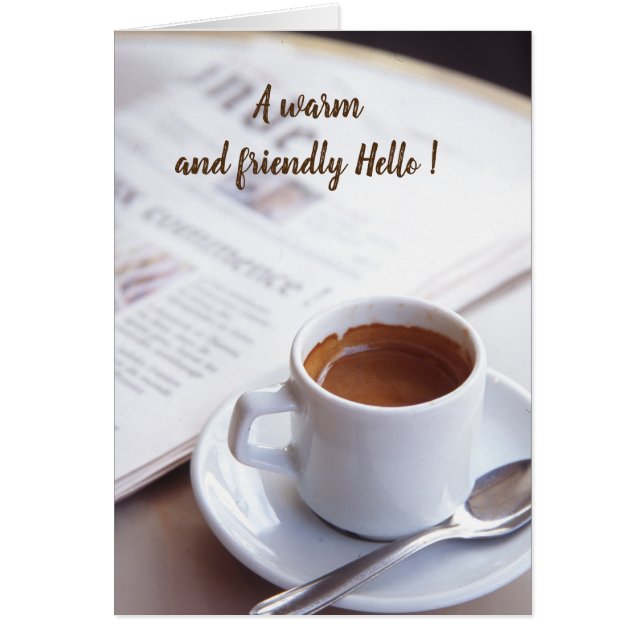 Varm choklad i en kall dag hälsningskort (Framsidan)