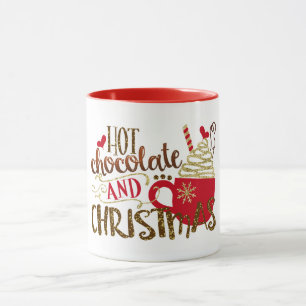 Varm choklad & julglitter glitter mugg