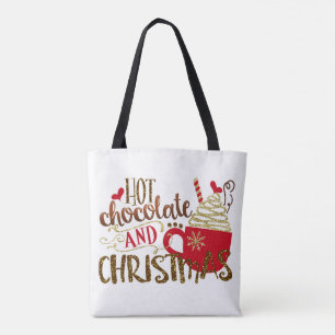 Varm choklad & julglitter glitter tygkasse