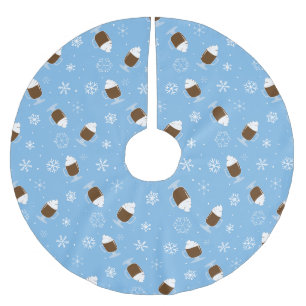 Varm choklad  julgransmatta borstad polyester