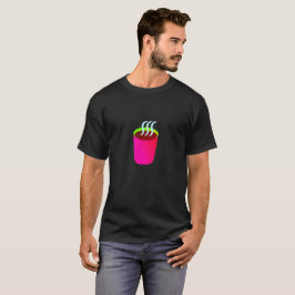 Varm Choklad Neon Kopp – Ljus Minimalistisk Dryck T Shirt