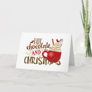 Varm choklad och julglitter glitter kort