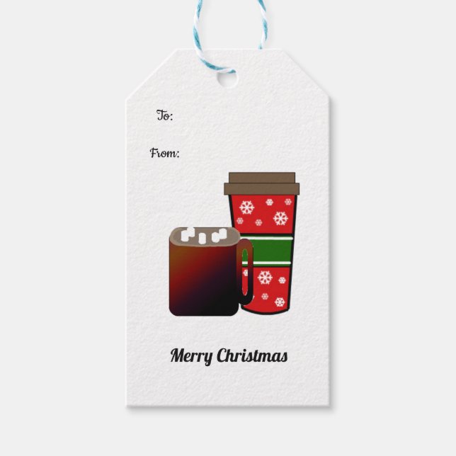 Varm choklad och kaffe presentetikett (Framsidan)