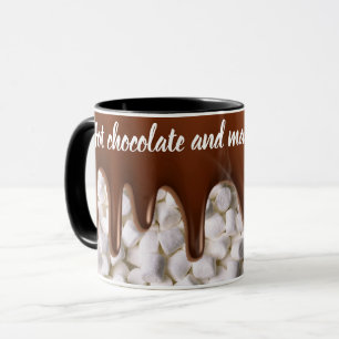 Varm choklad och marshmallows mugg