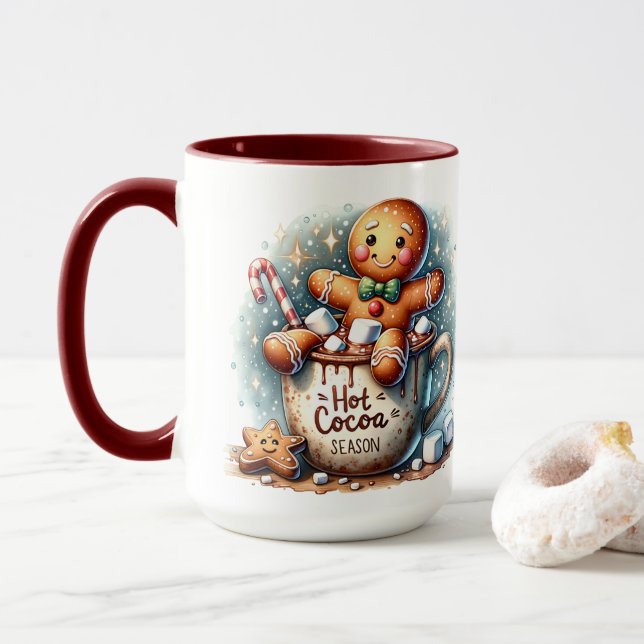 Varm choklad-säsong pepparkakskaka mugg (Med munk)