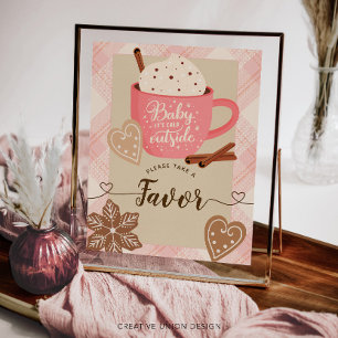 Varm choklad Vinter Baby Shower Flickor Tacksamhet