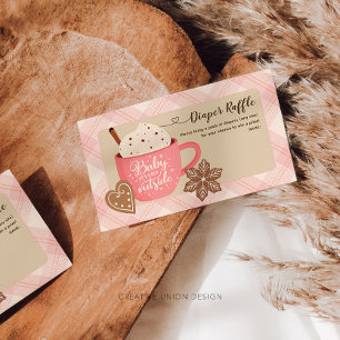 Varm Choklad Vinter Babyflicka Blöja Lotteri Tilläggskort