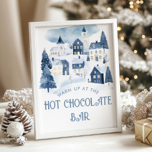 Varm chokladbar Julby Baby Shower Poster