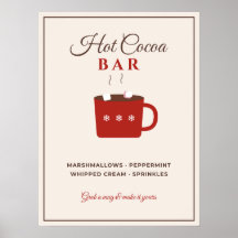 Varm chokladbar skylt julfest varm choklad