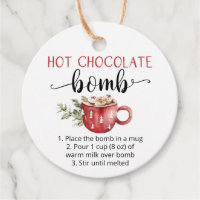 Varm chokladbomb söt akvarell 