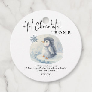 Varm chokladbomb tag.Vinter varm kakao bomb Gåvor Etiketter