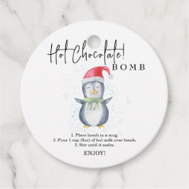 Varm chokladbomb tag.Vinter varm kakao bomb Gåvor Etiketter