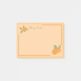 Varm citrus apelsin kantdesign post-it block