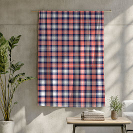 Varm Coral Navy Play Blanket för varje säsong Fleecefilt