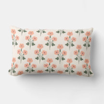 Varm Coral & Olivgrön Vintage Botanisk Solnedgång