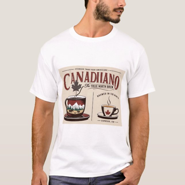 Varm, drick Canadiano T Shirt (Framsida)