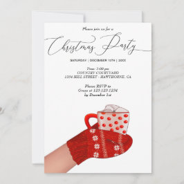 varm dryck i hand christmas party inbjudningar