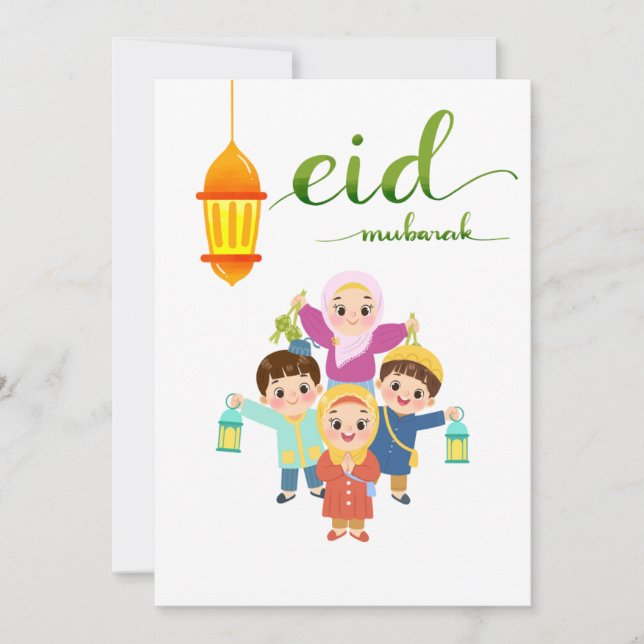 Varm Eid-firande Design Julkort (Framsida)