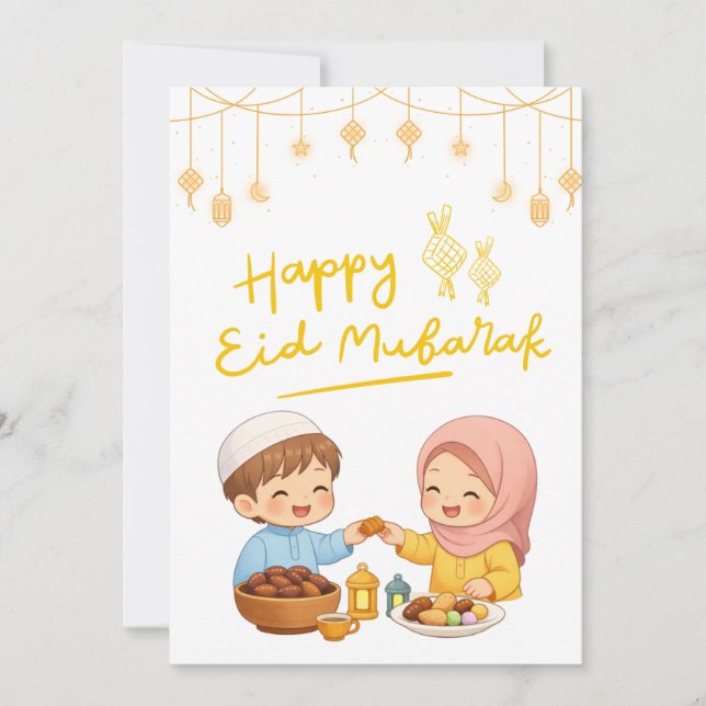 Varm Eid-firande Design Julkort (Framsida)