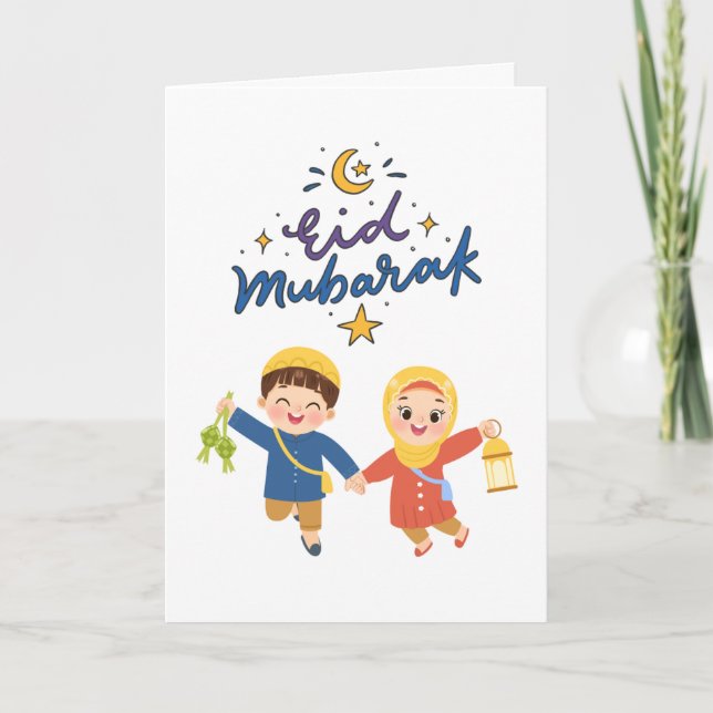 Varm Eid-firande Design Kort (Framsida)
