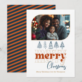 Varm Eldstad Moderne Retro Klotter Jul Foto Julkort