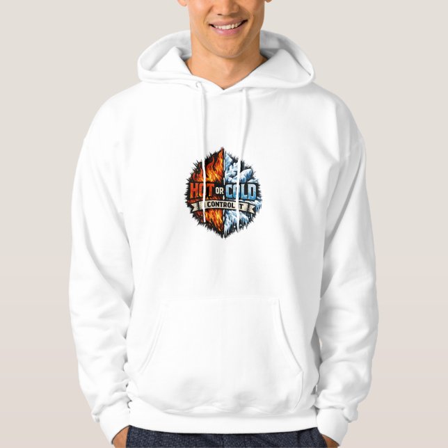 Varm eller Kall Jag Styr Det VVS Hoodie (Framsida)