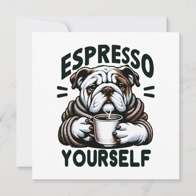 Varm Espresso Bulldog - Mysig Kaffe  (Framsida)