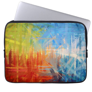 Varm Färg Abstrakt Art. Målning 2 Laptop Fodral