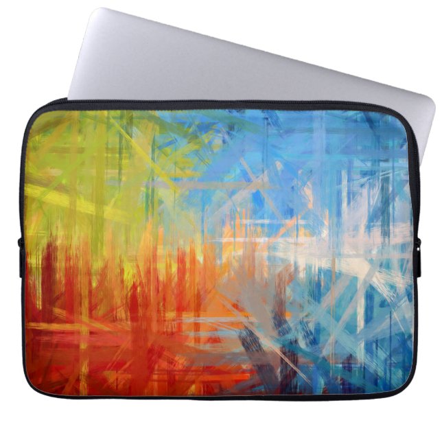 Varm Färg Abstrakt Art. Målning 2 Laptop Fodral (Framsidan)