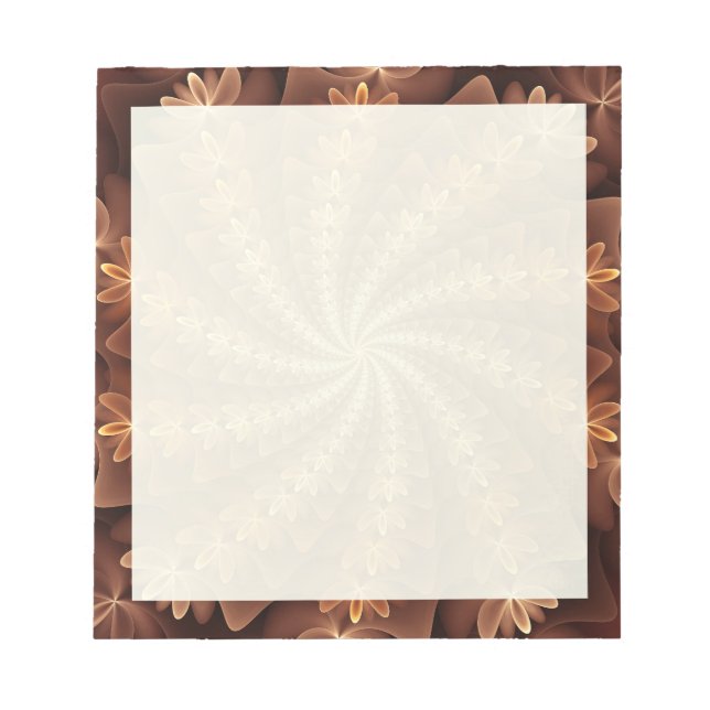 Varm Färg, Modern Abstrakt Fractal Art Mönster Anteckningsblock (Framsida)