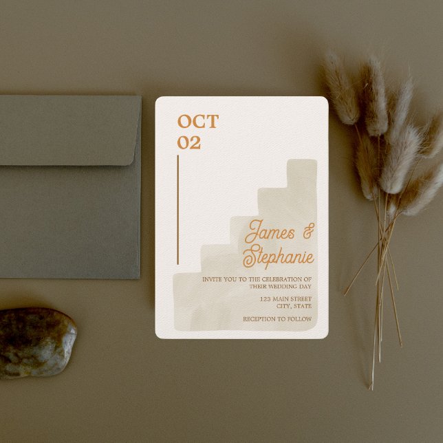 Varm Färg Ranch Bröllop bröllopsinbjudningar Inbjudningar (Skapare uppladdad)