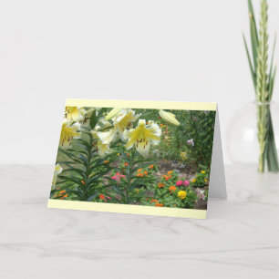 varm, färgstark blandad Blommigt Kort